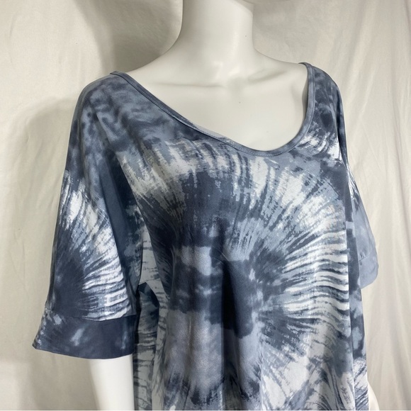 Impressions Front Porch Swing Tie Dye Oversized High-Low Tunic - Picture 4 of 8